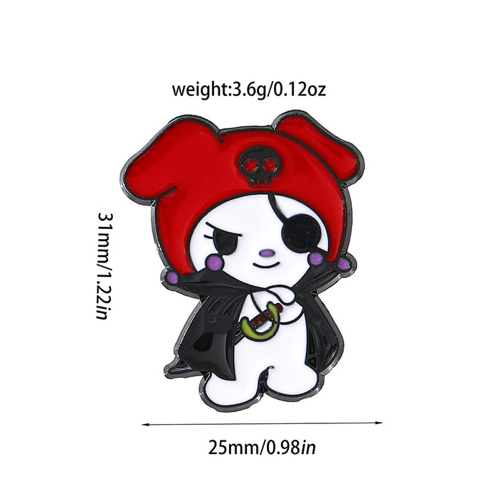 Wholesale Cartoon Cat Brooch Metal Badge Pirate Design Pin Everyday Jewelry Accessory