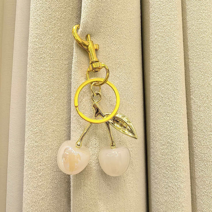 Wholesale Chic Acrylic Simulated Cherry Keychain Bag Charm Fashion Accessory