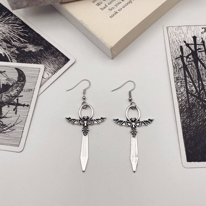 Wholesale Gothic Bat Integrated Earrings JDC-NS-FuSu002