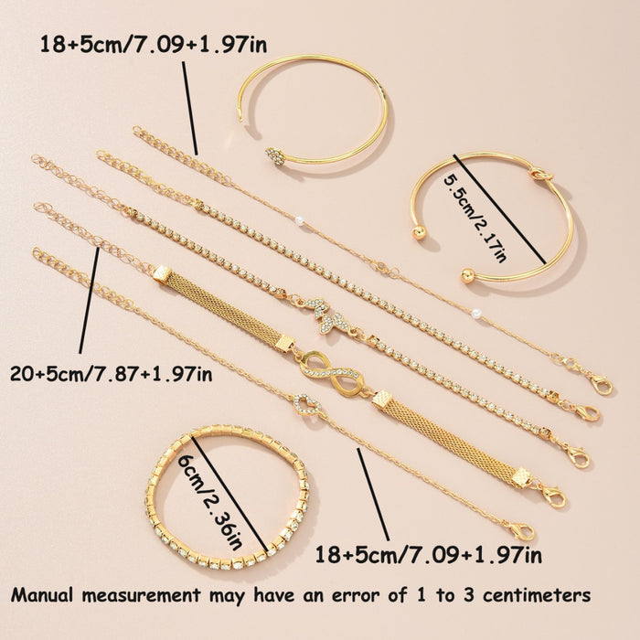 Wholesale Figure-8 Knot Diamond-Inlaid Butterfly Bracelet