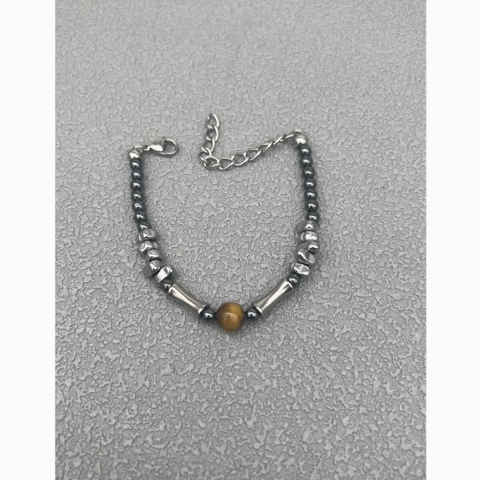 Wholesale Natural retro bracelet, niche light luxury obsidian bead bracelet