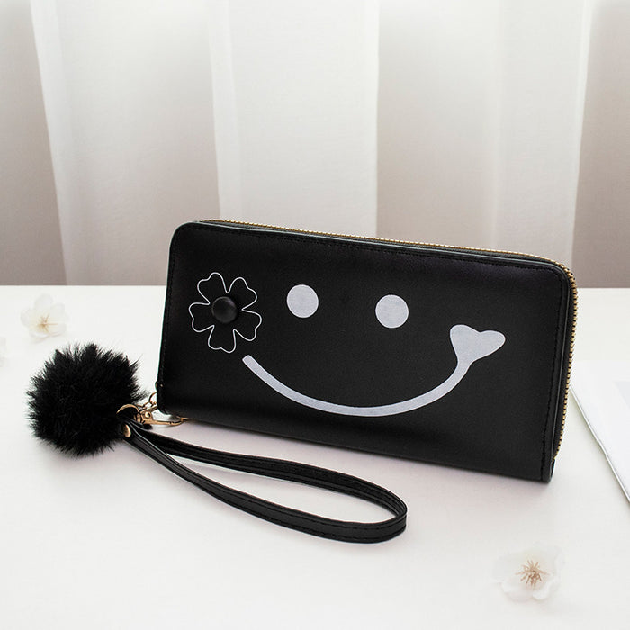 Wholesale Women's Long Coin Purse Fashionable and Simple Cartoon Zipper Wallet Card Bag Multi Slot Wallet JDC-WT-QJR005