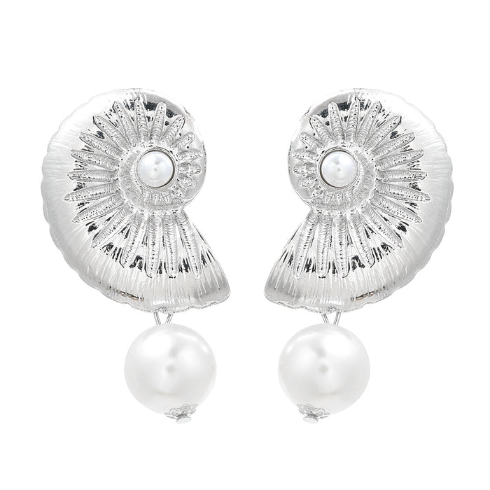 Wholesale Conch Pearl Alloy Earrings JDC-ES-JL203