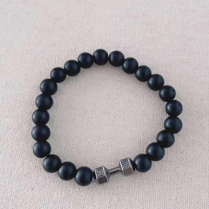 Wholesale Bead Bracelets, Volcanic Stone Dumbbell Jewelry Natural Stone Pine Stone Jewelry JDC-BT-AH001