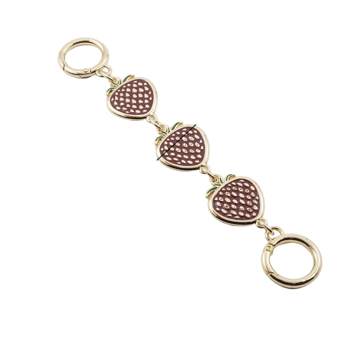 Wholesale Heart-shaped bag strap with extension chain Keychains