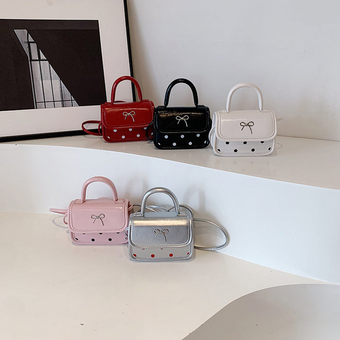 Wholesale Children's Bag Wave Point Handbag Bow Mini Parent Child Crossbody Bag Mouth Red Envelope