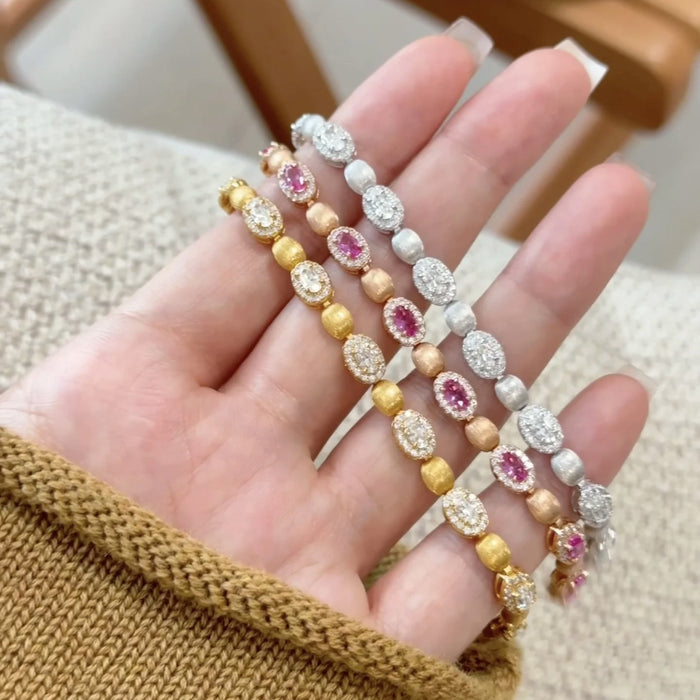 Wholesale Women's Hand-Brushed Diamond Bracelet