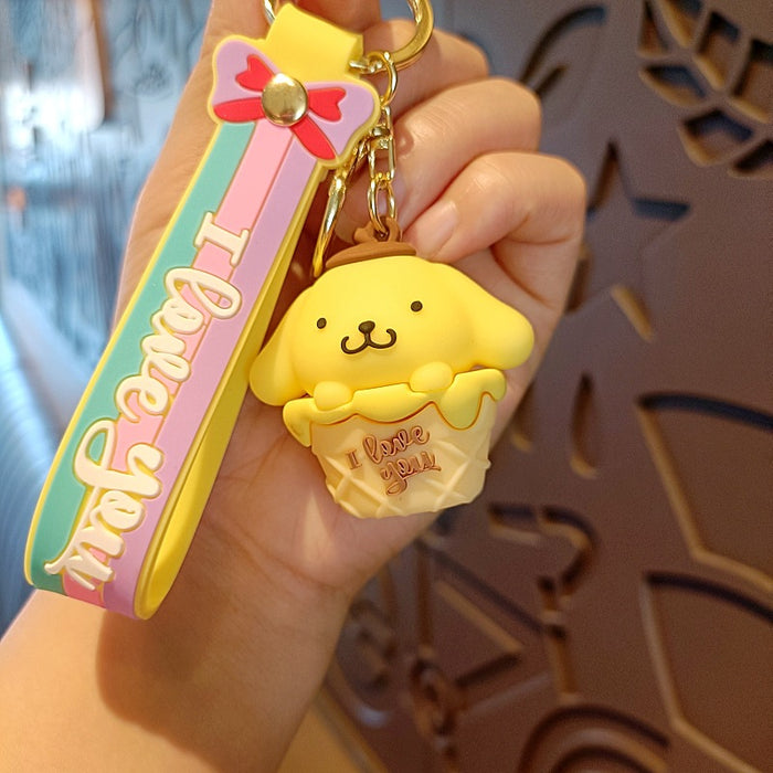 Wholesale Silicone Cartoon Doll Keychain JDC-KC-MingT194