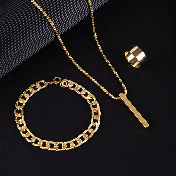 Wholesale Cross necklace, ring, bracelet, new three piece set with accessories