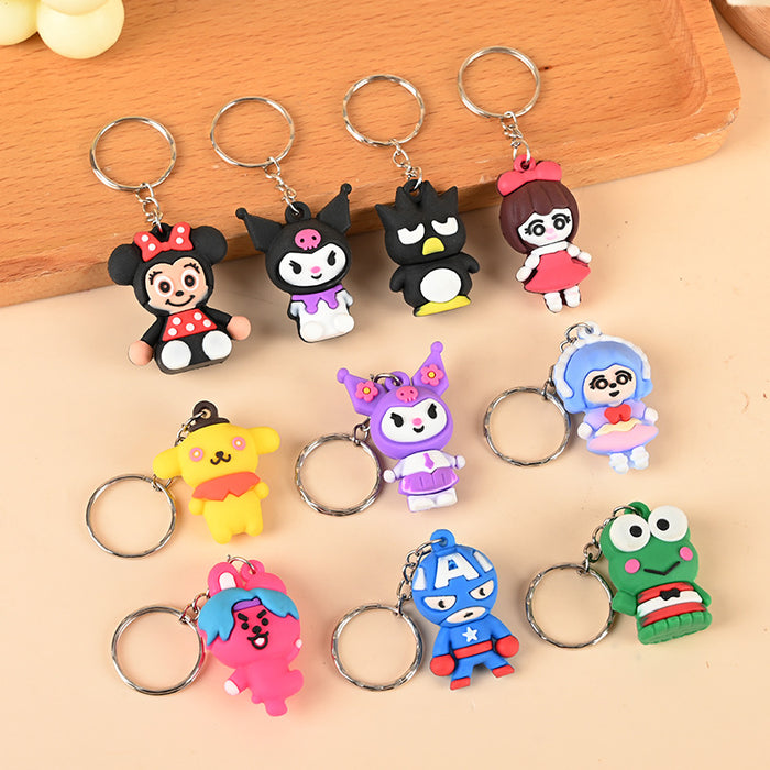 Wholesale 10PCS Cute Cartoon 3D PVC Keychain (S)JDC-KC-DongH001