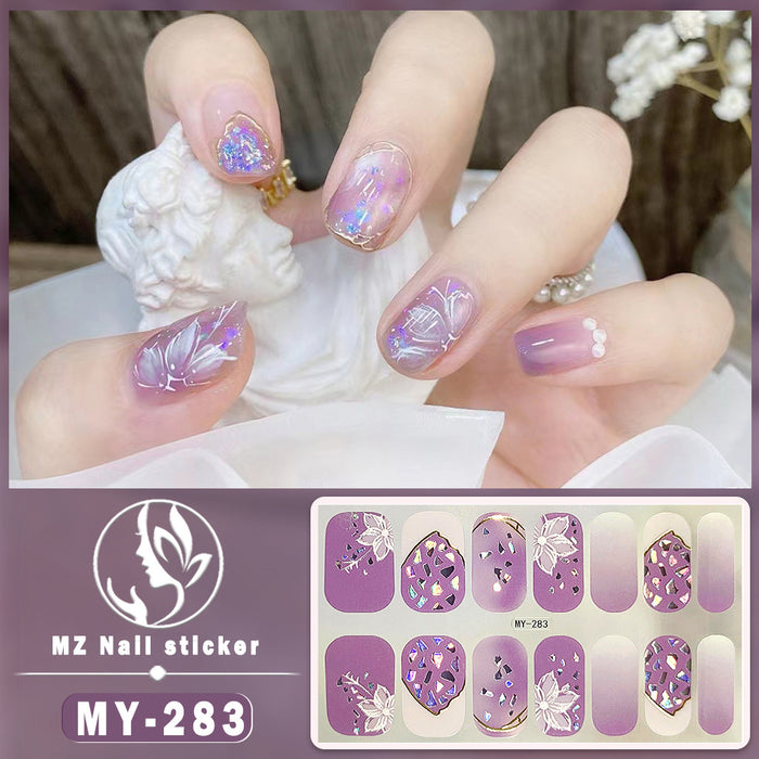 Wholesale 14 Pieces/sheet Butterfly Bake Free Gel Nails Kits Nail Stickers JDC-NS-ARS002