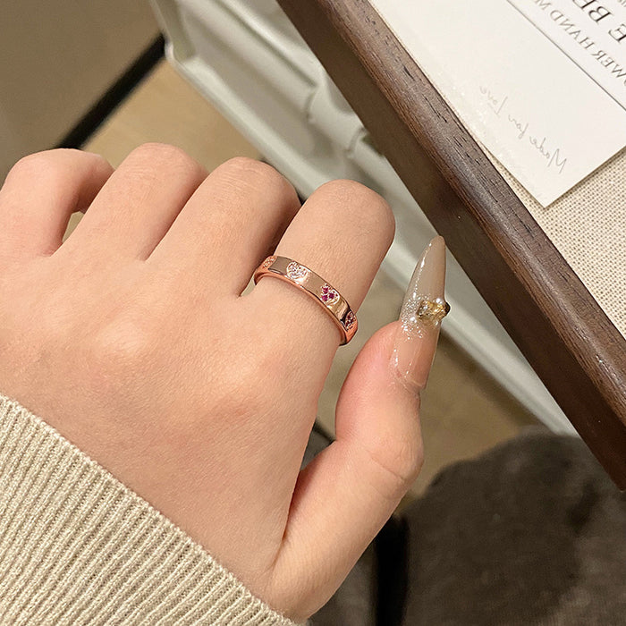 Wholesale Full Diamond Ring, Light Luxury, Exquisite, Versatile, High End, Open Mouth Finger Ring