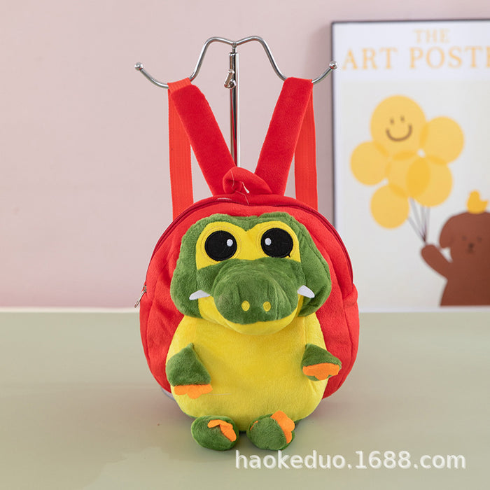 Wholesale Plush small backpack kindergarten school bag cartoon cute girl boy plush backpack