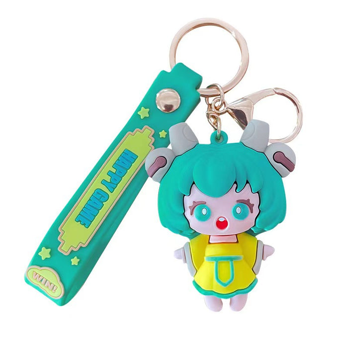 Wholesale Creative Mobile Game King Hero Keychain Cute Little Black Girl Key Chain Bag Pendant