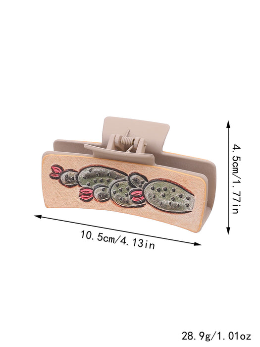 Wholesale Western Denim Style Horse Hair Craft Leather Women' s Hair Clip Grab Clip Shark Clip Hair Accessories Clip