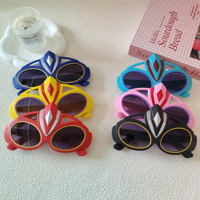 Wholesale Children' s Sunglasses Cute Cartoon Ultraman Glasses Style Glasses