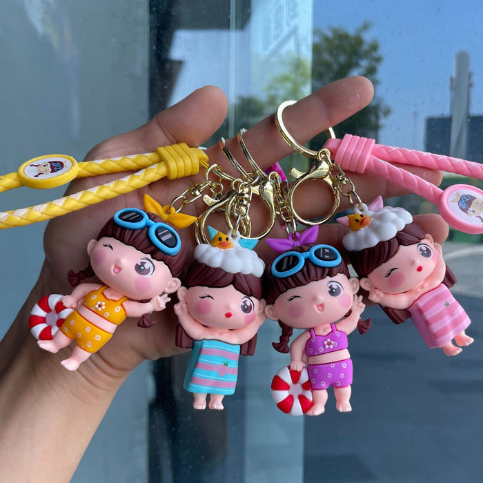 Wholesale Keychain Cute Doll Cartoon Car Keychain Couple Backpack Pendant Exquisite Small Gift