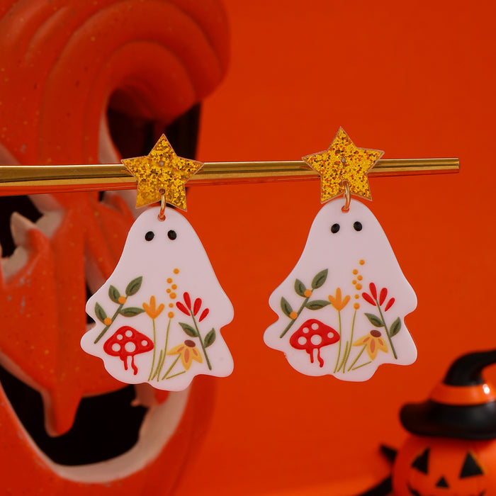 Wholesale  plate earrings creative versatile  acrylic fashion personality ghost earrings