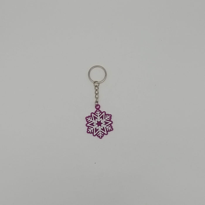 Wholesale Snowflake Keychain Bag Charm PVC Decorative Accessory MOQ≥10