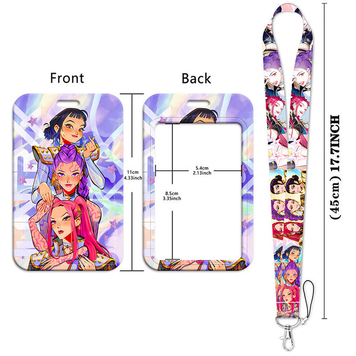 Wholesale 5 pcs KPOP Phone Lanyard Hard Case Protector Card Holder Keychain