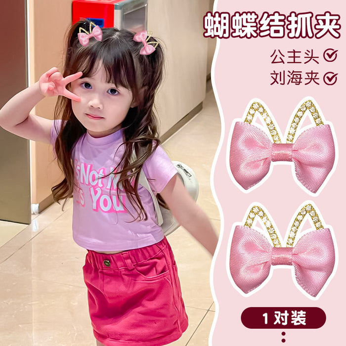 Wholesale Children's Cute Hair Clips Bow Hair Clips Sweet Princess Hair Clips Girls' Hair Clips Bangs Side Clips Headpieces JDC-HC-FX005