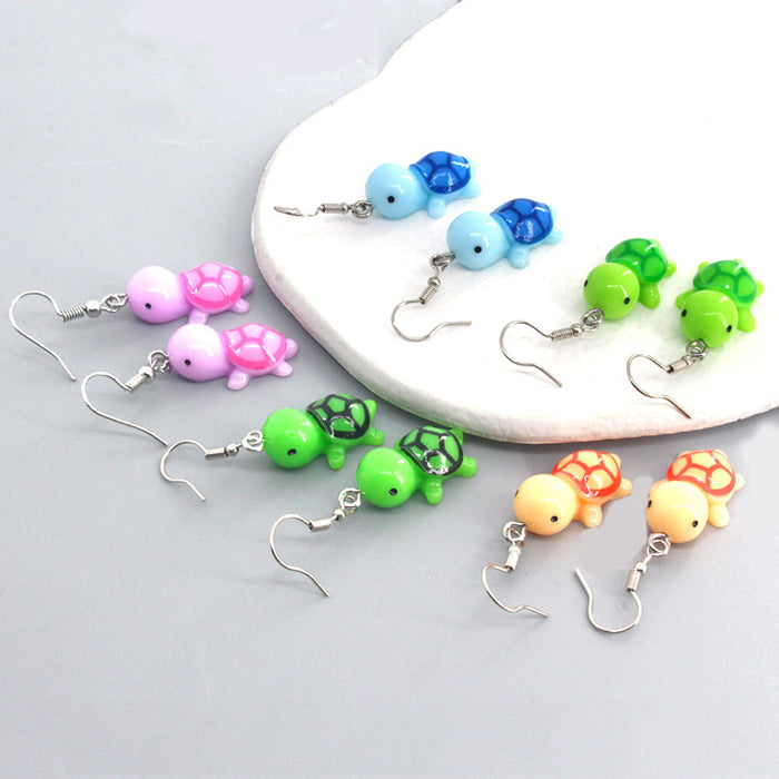 Wholesale Cute Cartoon Turtle Resin Earrings JDC-ES-Dagou007