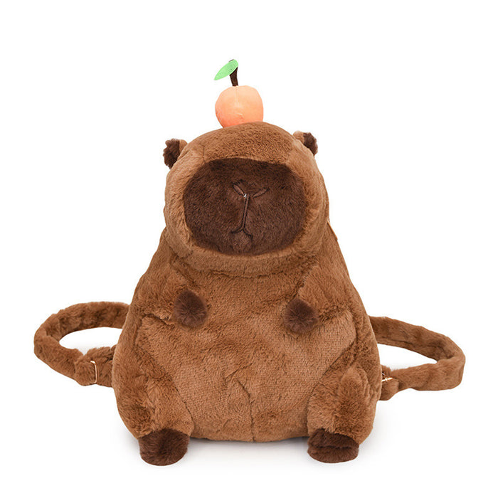 Wholesale Plush Bag Double Backpack Children' s Bag Cute Animal Doll Backpack Cartoon Doll