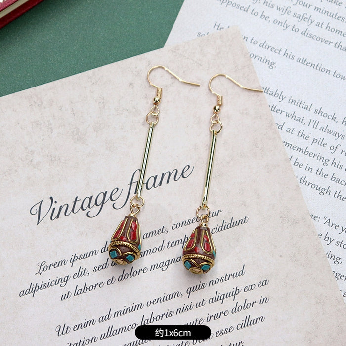 Wholesale Vintage Turquoise Earrings JDC-ES-Luox007