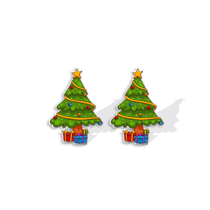 Wholesale Earrings Plastic Christmas Tree Cookies JDC-ES-XiangL081