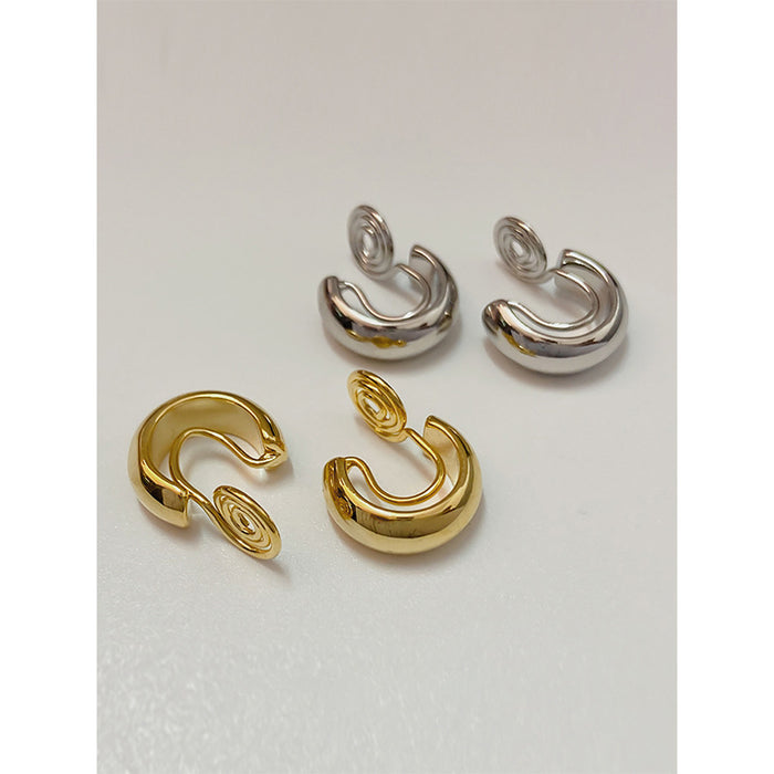 Wholesale  Plate Ear Clip Metal Small Circle Earrings Ring Ear Ring