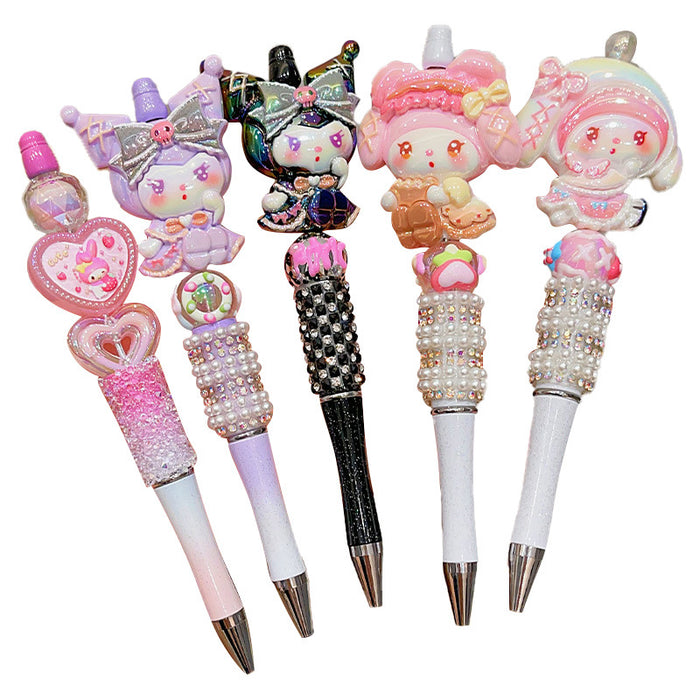 Wholesale Rhinestone Black Neutral Pen Cartoon Ballpoint Pen