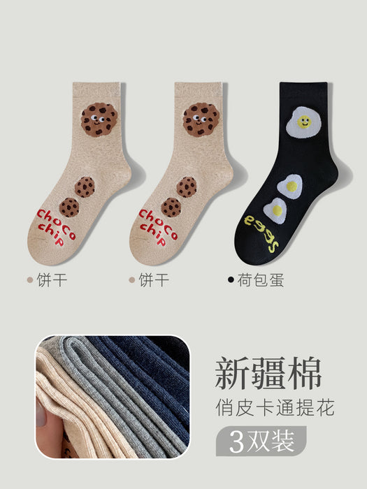 Wholesale Socks, mid tube socks, cotton socks, special cartoon creative socks, anti odor and sweat absorbing versatile socks