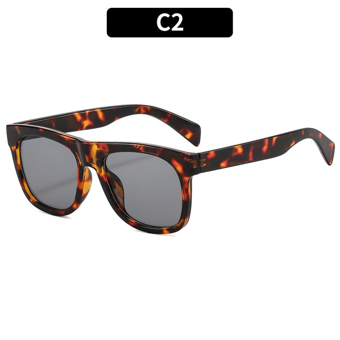 Wholesale Classic Square Retro Sunglasses UV400 Black Frame Gray Lens Modern Fashion Accessory