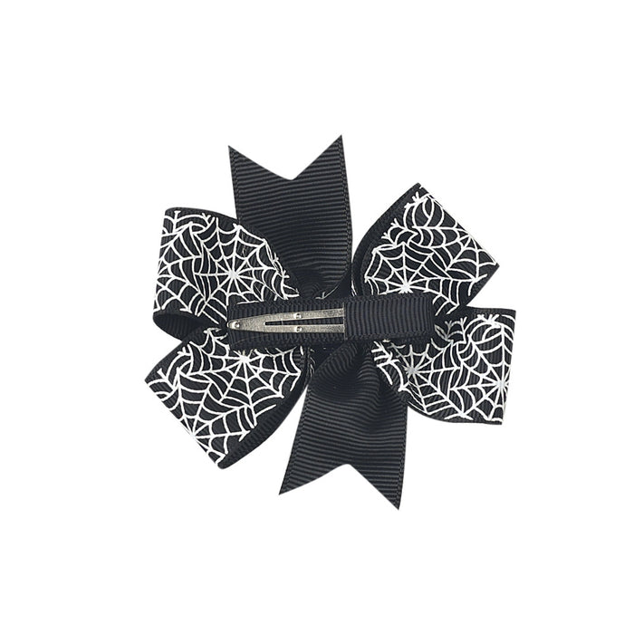 Wholesale Halloween Children's Three-layer Swallowtail Bow Fabric Hairpin JDC-HC-QiuN010