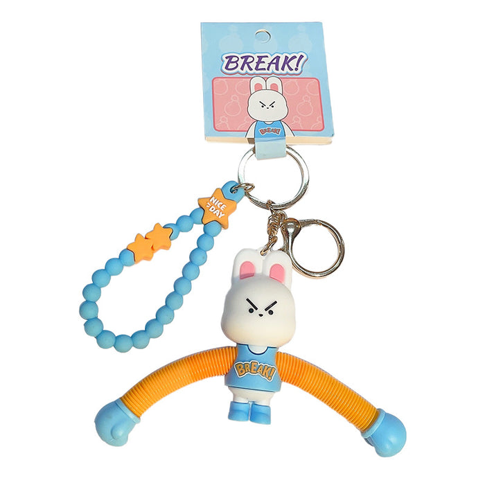 Wholesale Retractable Boxing Animals PVC Keychains