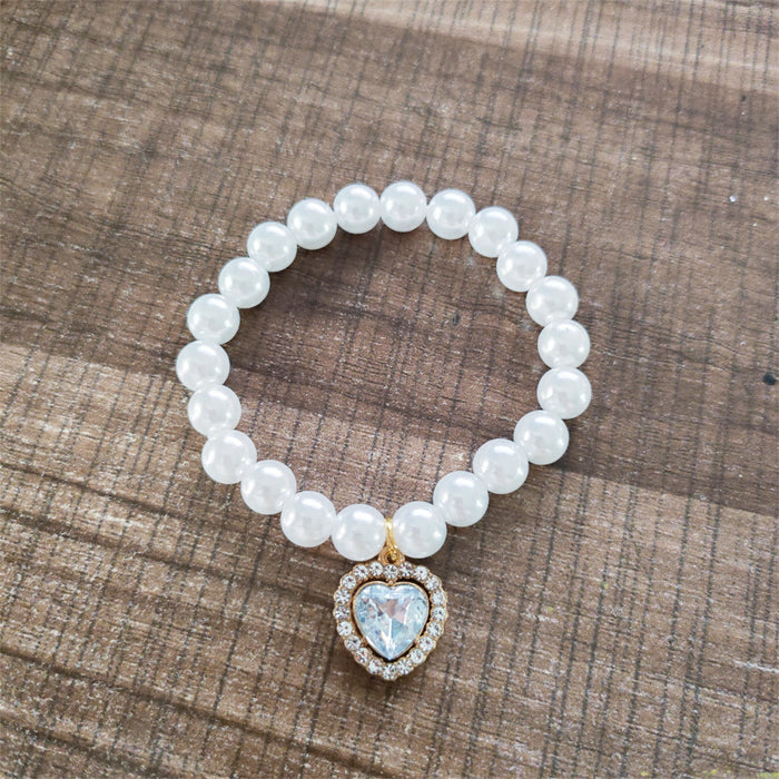 Wholesale Pearl heart necklace accessories hand-woven beaded jewelry accessories