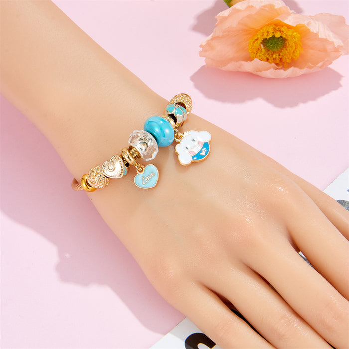 Wholesale Love Strip Beaded Alloy Bracelet JDC-BT-xiaobo011