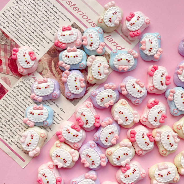 Wholesale Milk Chocolate Biscuit Cat Resin Accessories Cream Glue Mobile Phone Case Hairpin Hat Gloves Jewelry