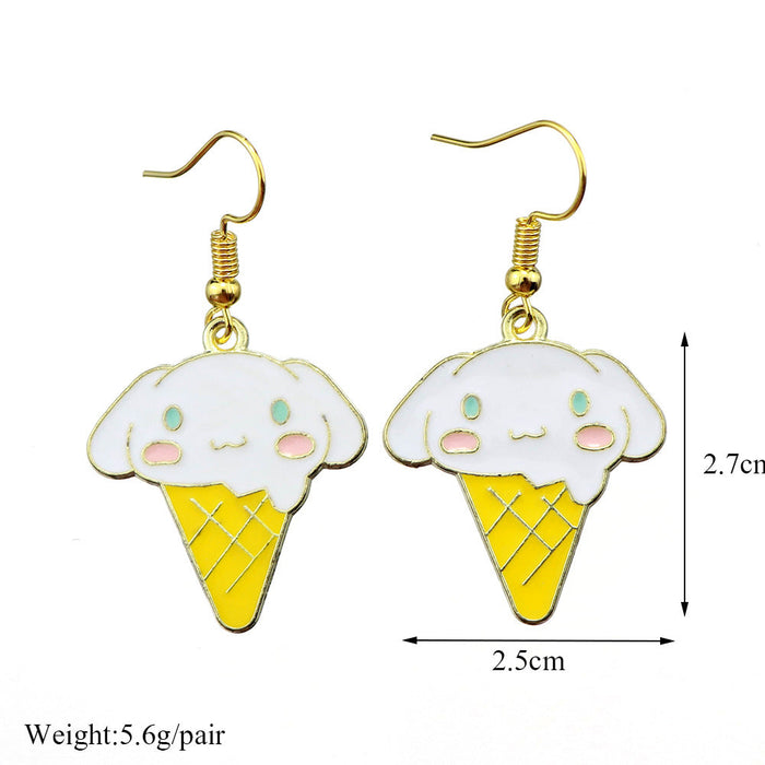 Wholesale Earrings Alloy Enamel Cute Cartoon (S) JDC-ES-niqing003