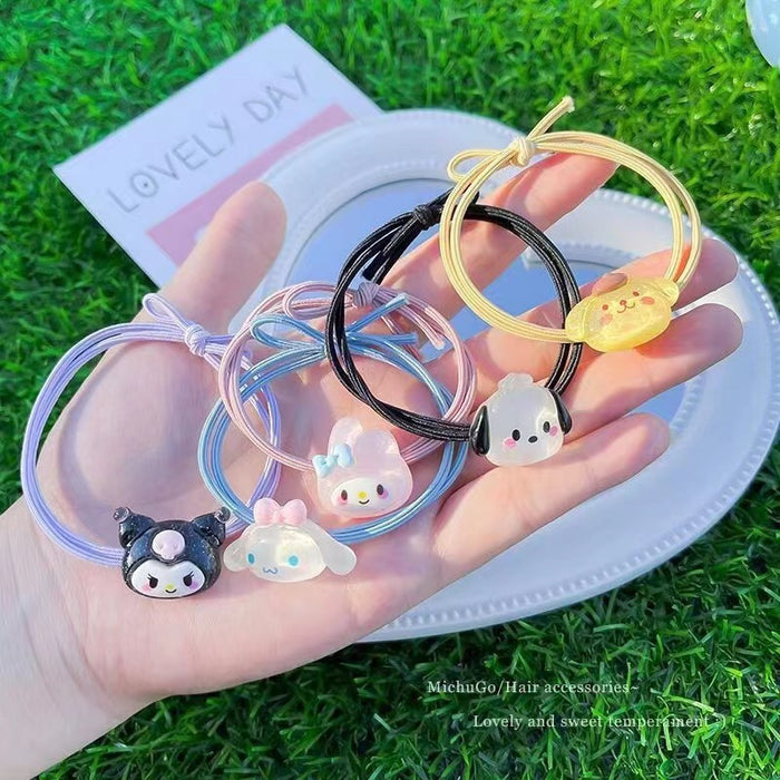 Wholesale Cartoon Cute High Elastic Fabric Hair Tie JDC-HS-Weiye008