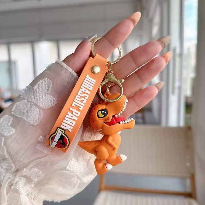 Wholesale Cartoon cute dinosaur soft plastic doll keychain student pendant schoolbag accessories small gift pendant