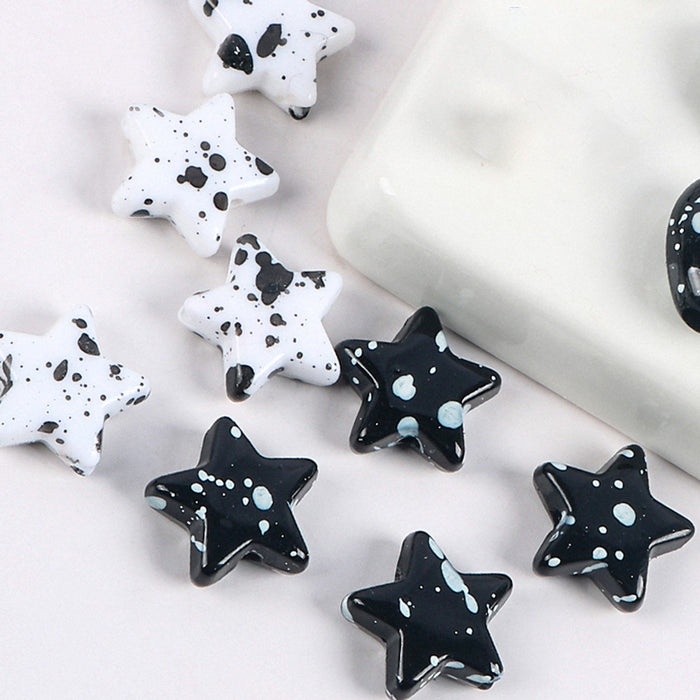 Wholesale New Acrylic Black and White Contrast Effect Love Beads Love Beads Love Beads Loose Beads