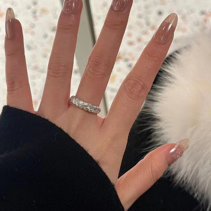 Wholesale Green butterfly open ring niche versatile ring