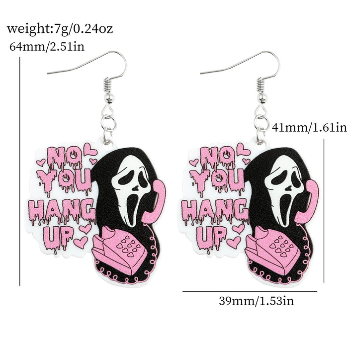 Wholesale Skull Acrylic Earrings JDC-NS-XK001