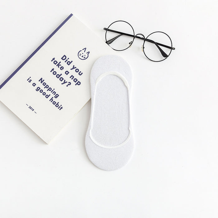 Wholesale Shallow mouth silicone anti slip invisible socks casual shallow mouth cotton bottom women's socks