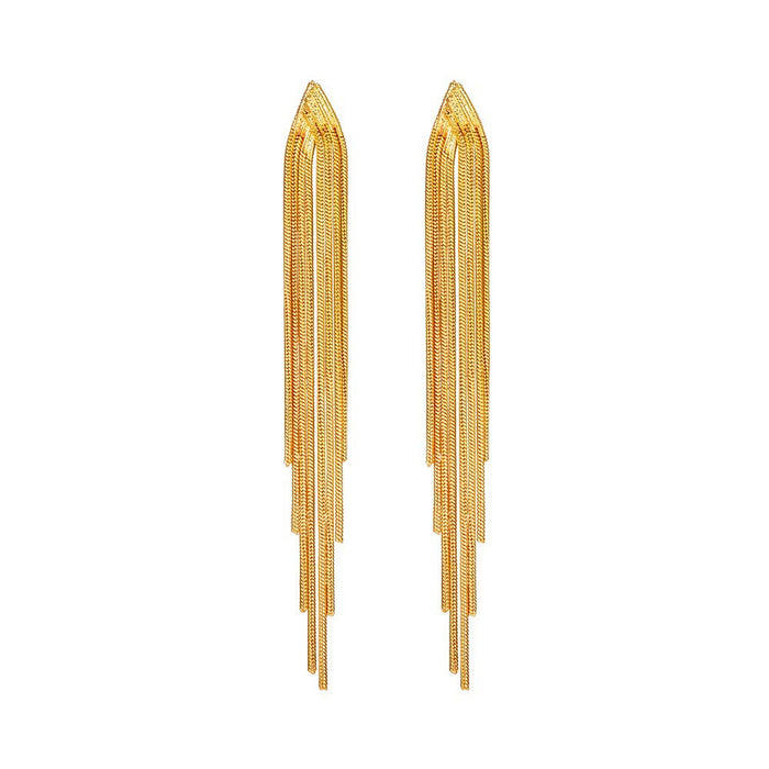 Wholesale Exaggerated hollow ear loops with geometric C-shaped ear clips