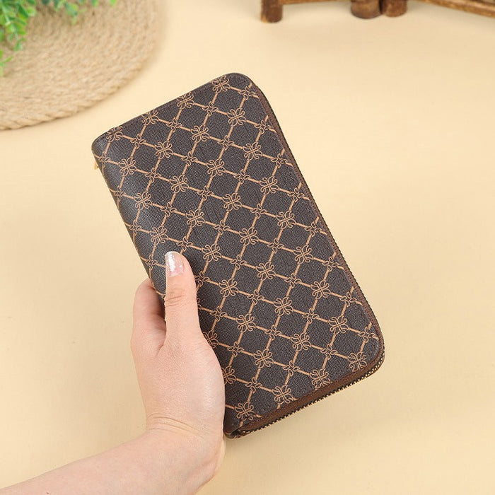 Wholesale Long Large Capacity Double Zipper Clutch Wallet JDC-WT-HNG001