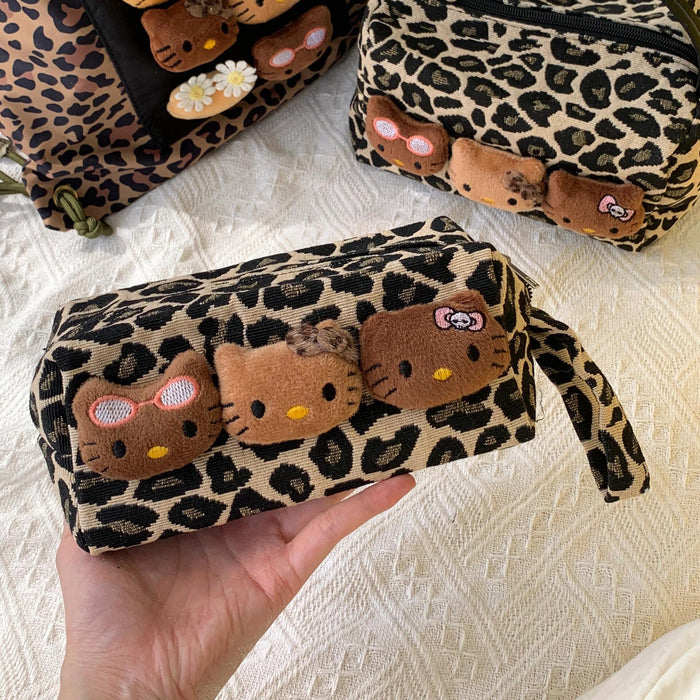 Wholesale Cute leopard print cat handbag