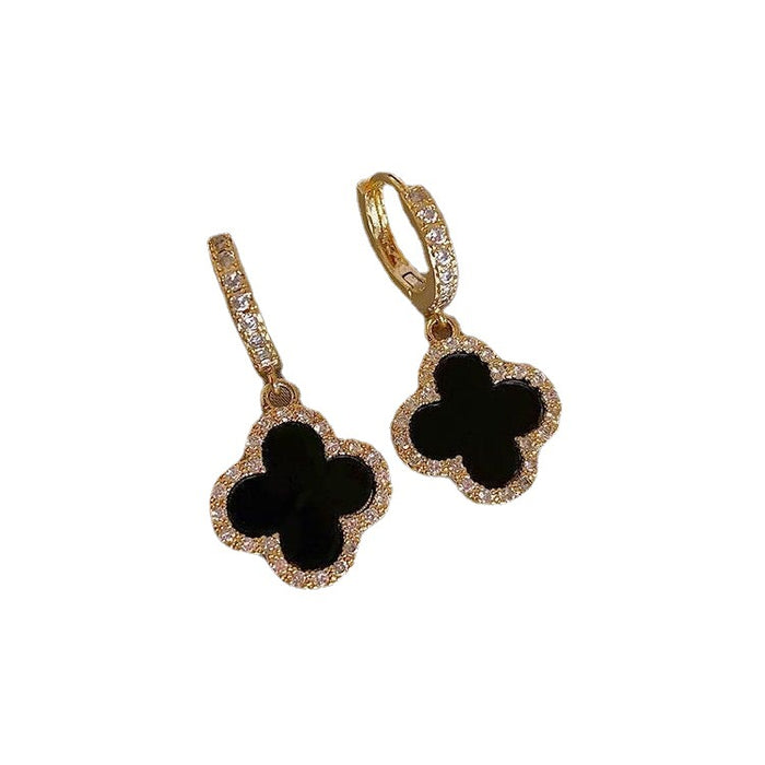 Wholesale Gold plated sparkling diamond zircon earrings
