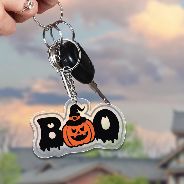 Wholesale Acrylic Pumpkin Halloween Keychain JDC-KC-LvQ002